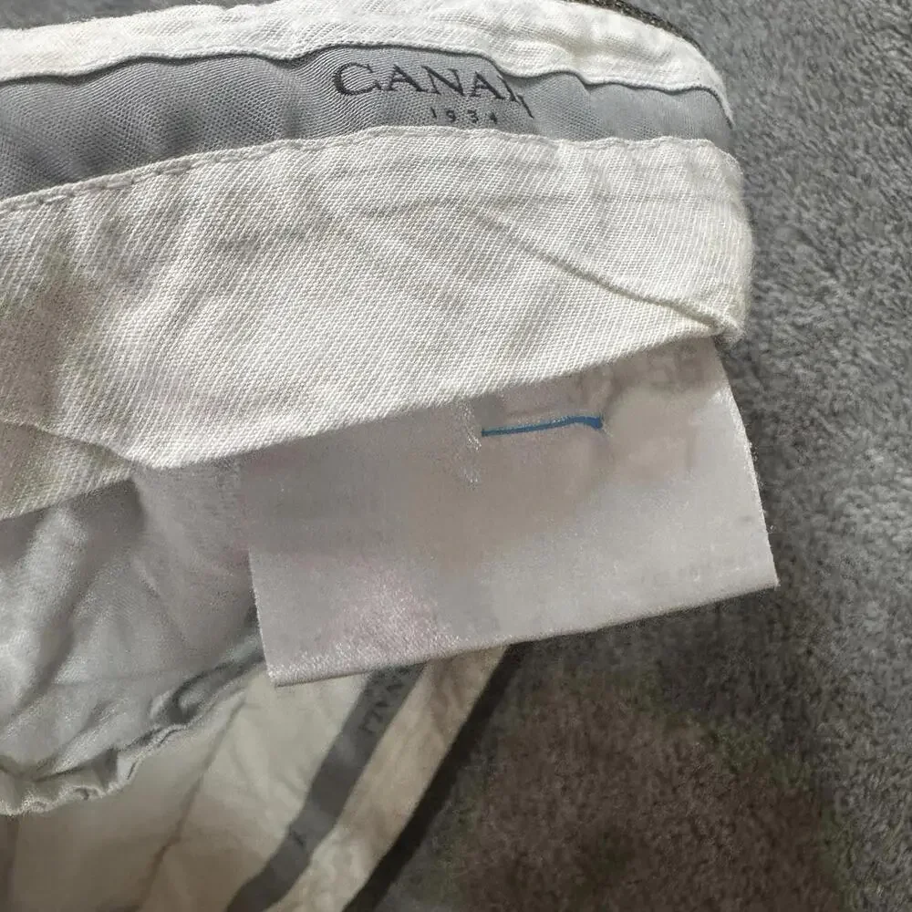 Canali Pants Mens Size 38x26 Brown 100% Wool‎ Pleated Dress Trouser Italy